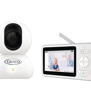 Graco Video Baby Monitor Camera Two Way Intercom White New 4.3" Screen
